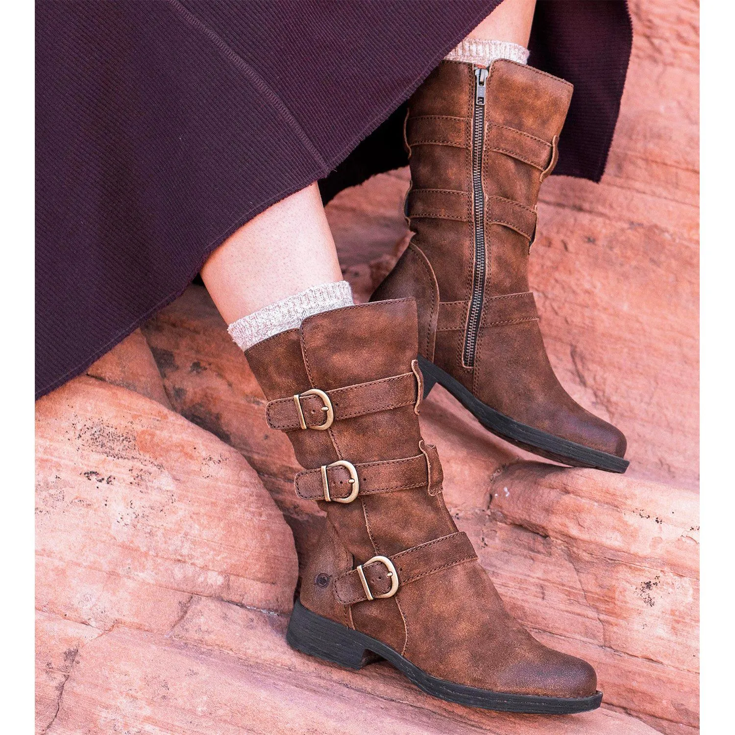 Women's Born Ivy Dark Grey Distressed Suede