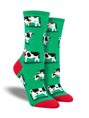 Women's Holy Cow Christmas Socks