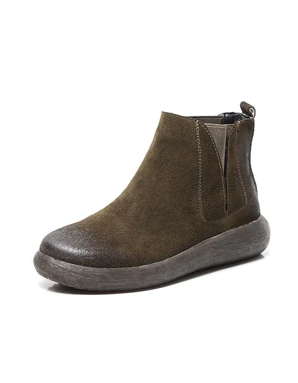 Women's Large Size Suede Casual Boots 35-43