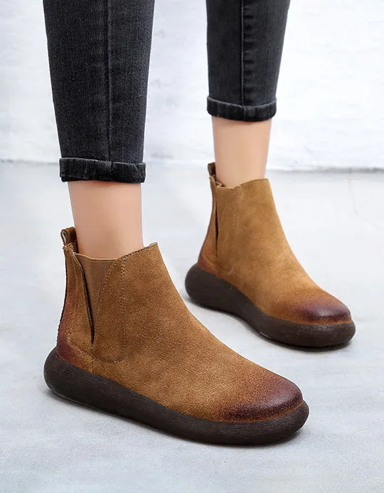 Women's Large Size Suede Casual Boots 35-43