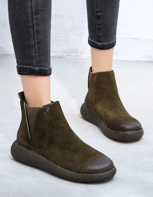 Women's Large Size Suede Casual Boots 35-43