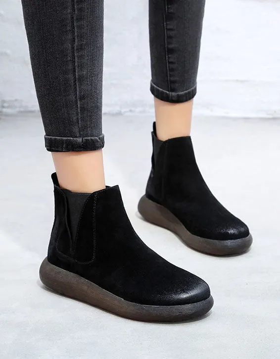 Women's Large Size Suede Casual Boots 35-43
