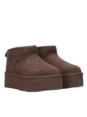 Women's Plain Ankle Boots,Dark Brown