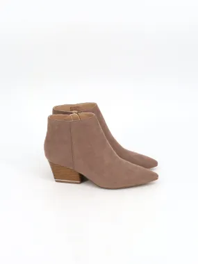Women's Plain High Heels Ankle Boots,Dark Beige