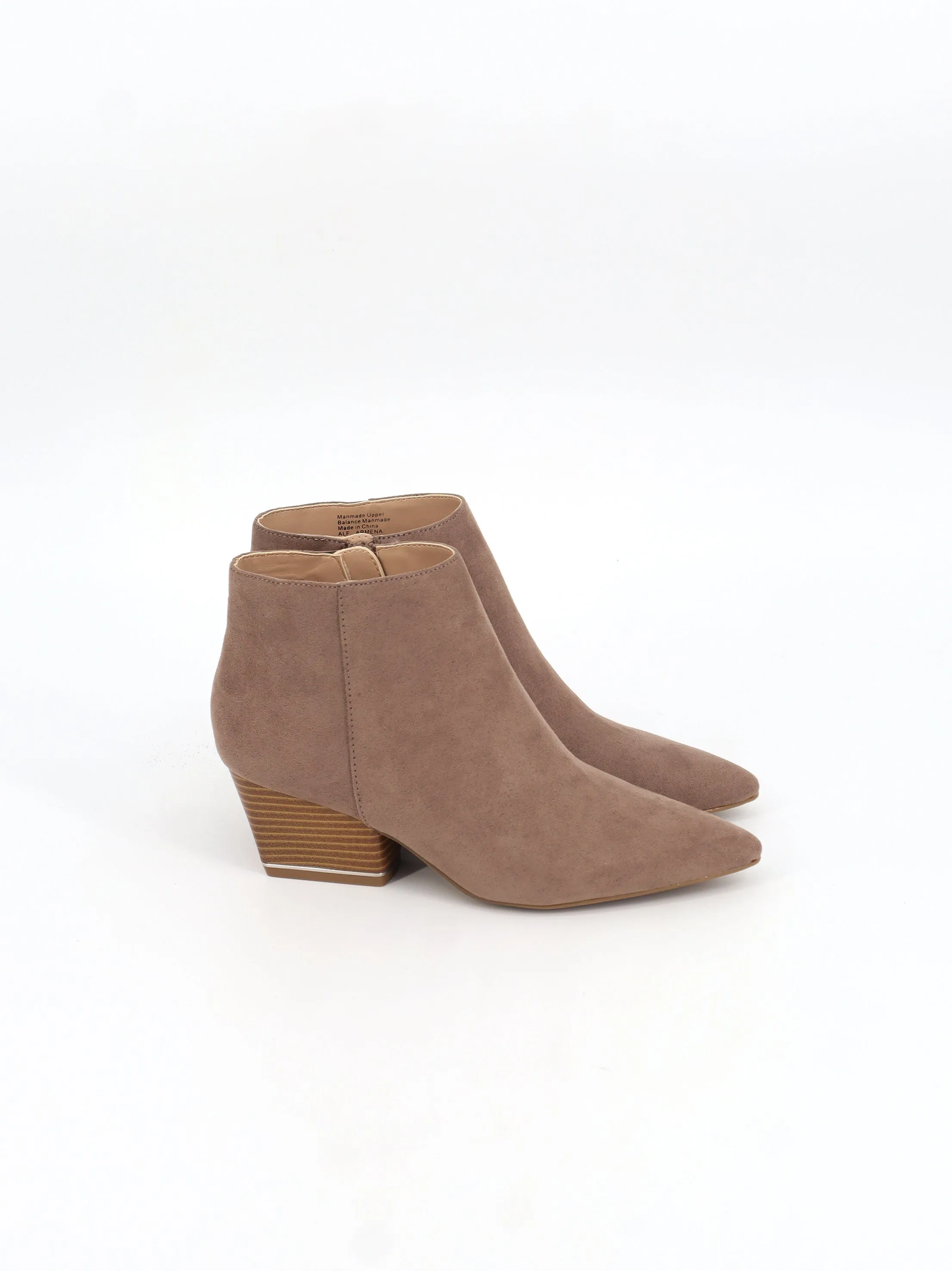 Women's Plain High Heels Ankle Boots,Dark Beige