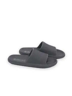 Women's Textured Slippers,Dark Grey
