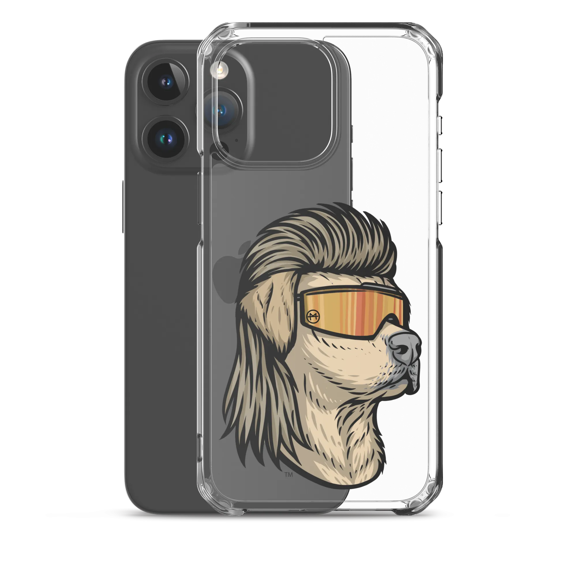 Yellow Lab Mullet iPhone Case - Clear