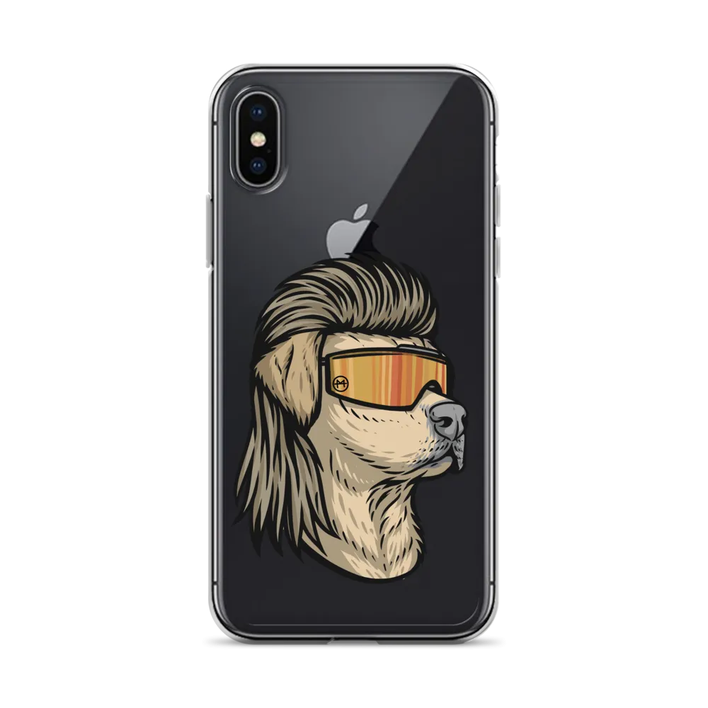 Yellow Lab Mullet iPhone Case - Clear