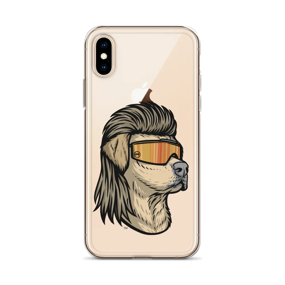 Yellow Lab Mullet iPhone Case - Clear
