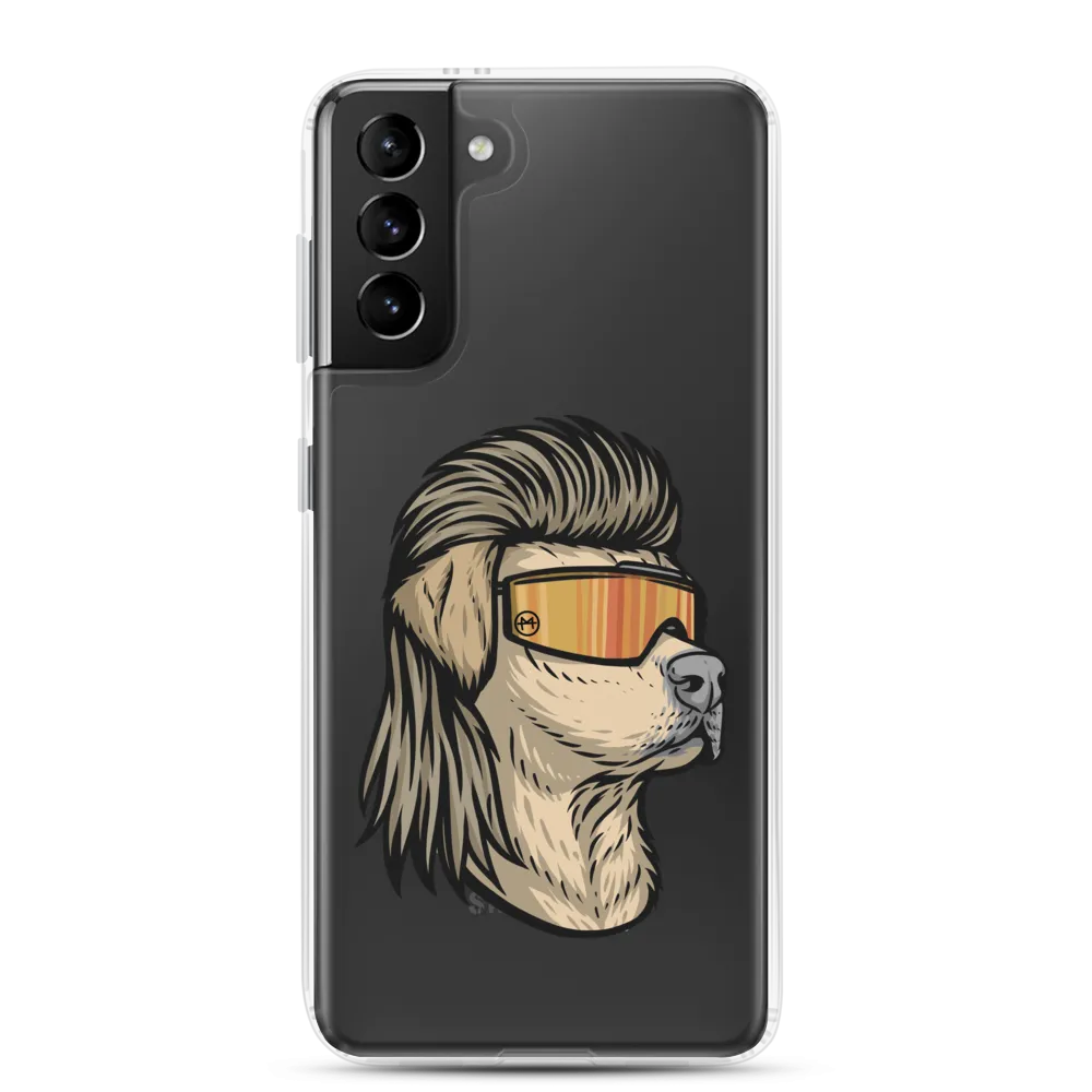 Yellow Lab Mullet Samsung Case - Clear