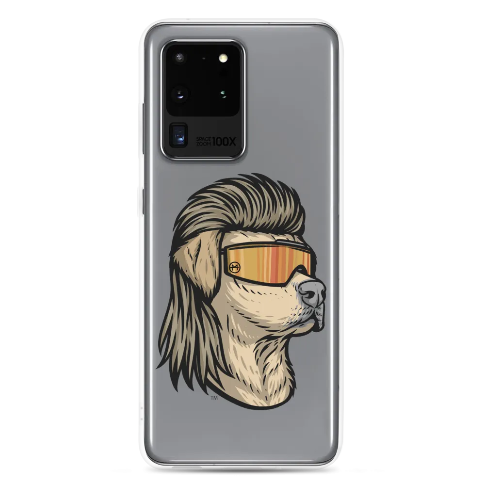 Yellow Lab Mullet Samsung Case - Clear