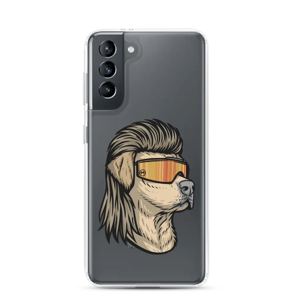 Yellow Lab Mullet Samsung Case - Clear